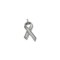 Charm for Jewelry Making - Breast Cancer Ribbon 19x12mm Pewter Ant. Silver Plated (1-Pc)